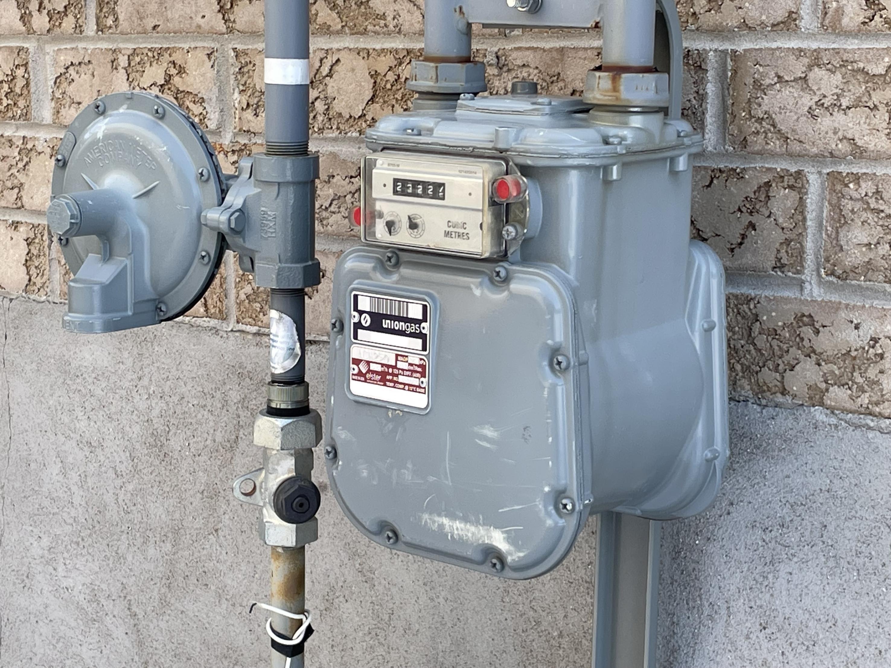 Picture of natural gas meter
